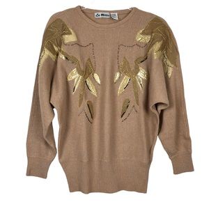 Vintage Lambswool Modern Abstract 80s Women’s Sweater